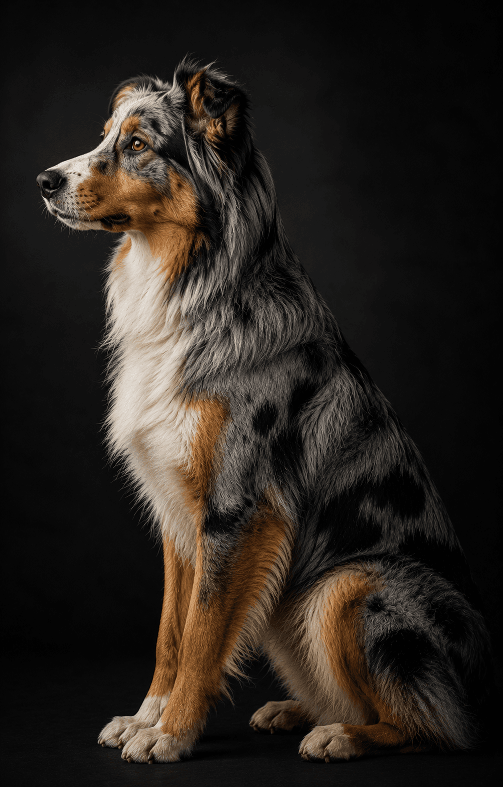 Calm, attentive dog